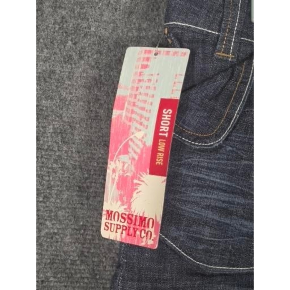 Mossimo Supply Co Womens Low Rise Denim Shorts Dark Wash Contrast Stitch Size 5 - Picture 8 of 9